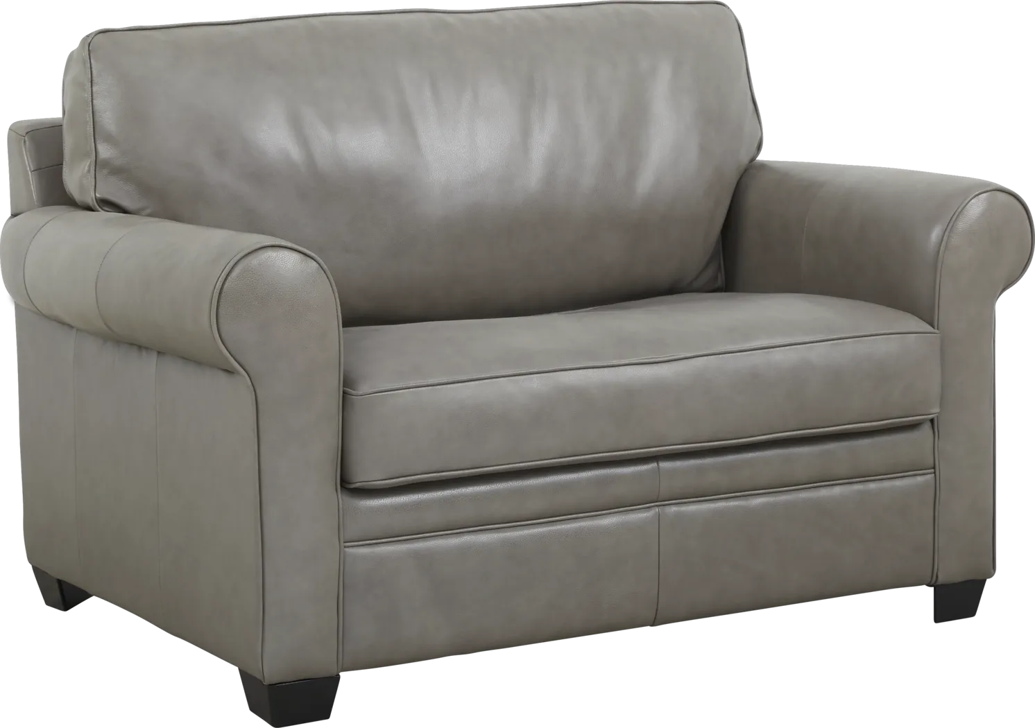 Nikola Place Gray Leather Sleeper Chair - Thumbnail - Image 1