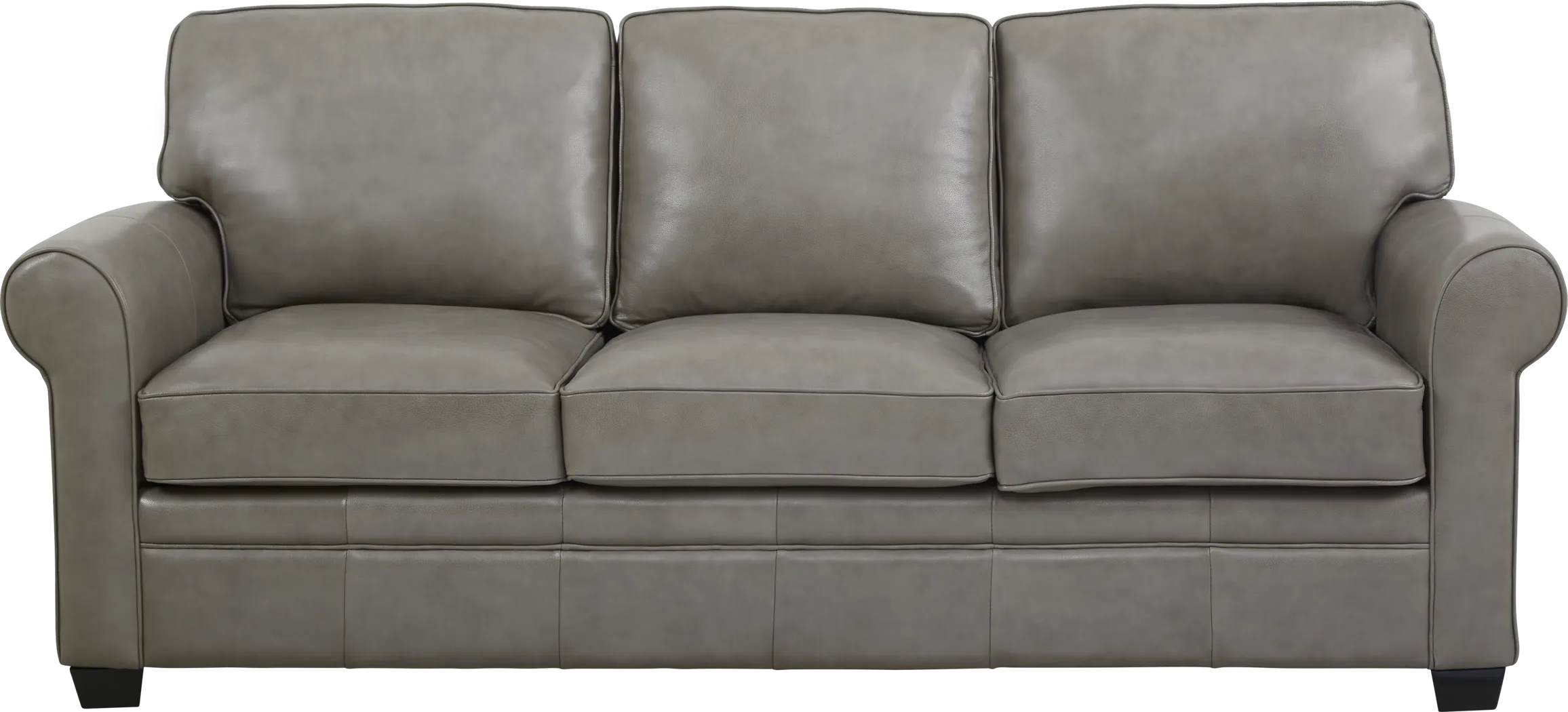 Nikola Place Gray Leather Sleeper - Thumbnail - Image 1