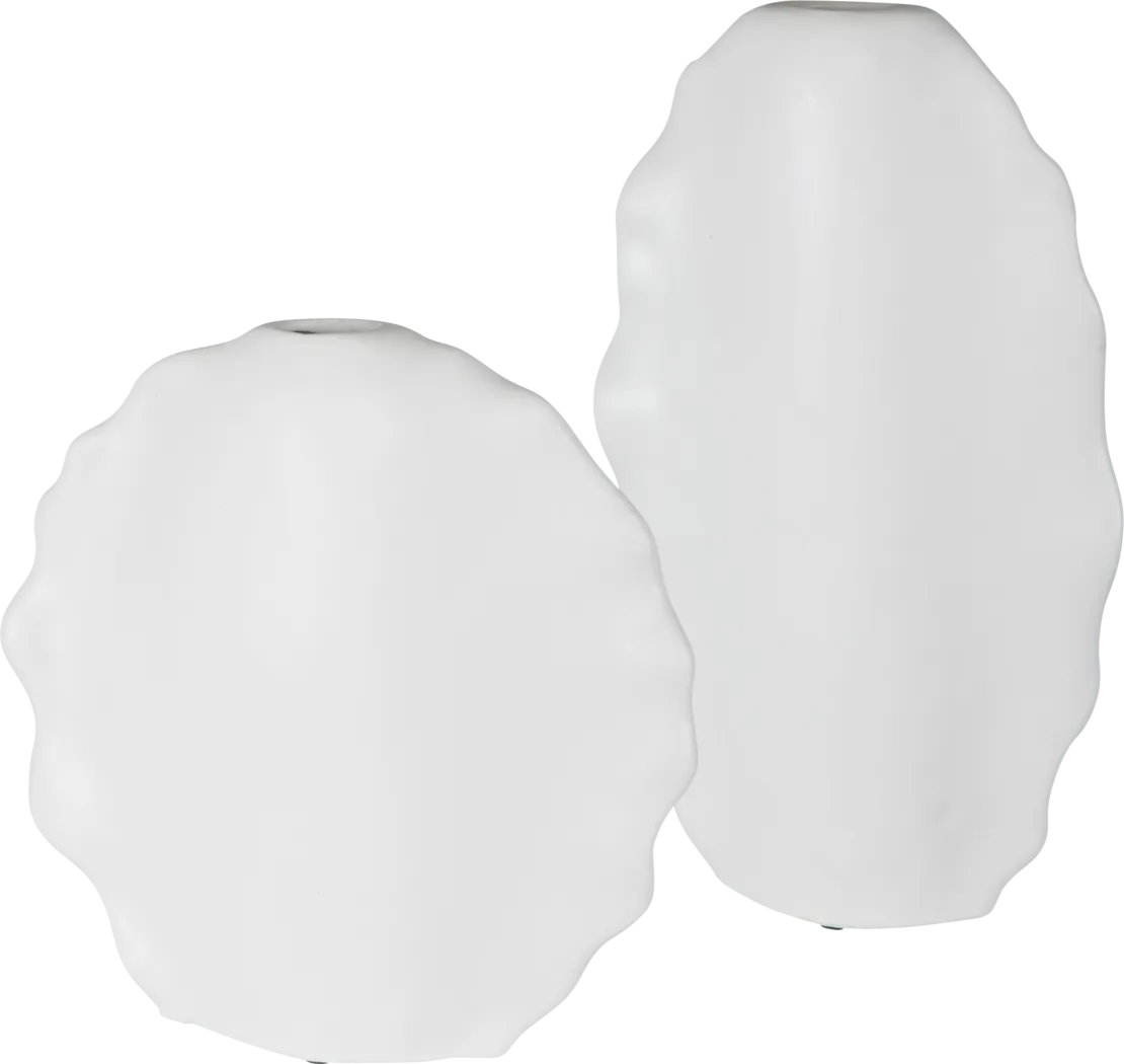 Nilima White Outdoor Vase, Set of 2 - Thumbnail - Image 3