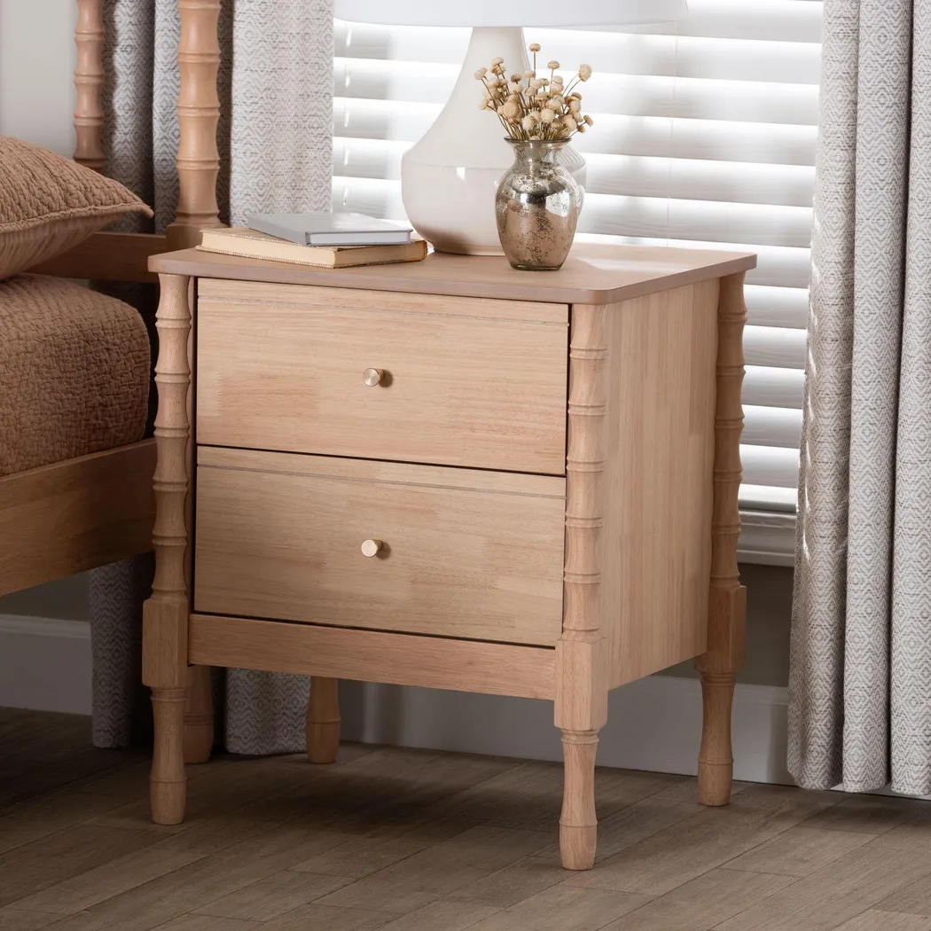 Niloya Light Brown Nightstand - Thumbnail - Image 2
