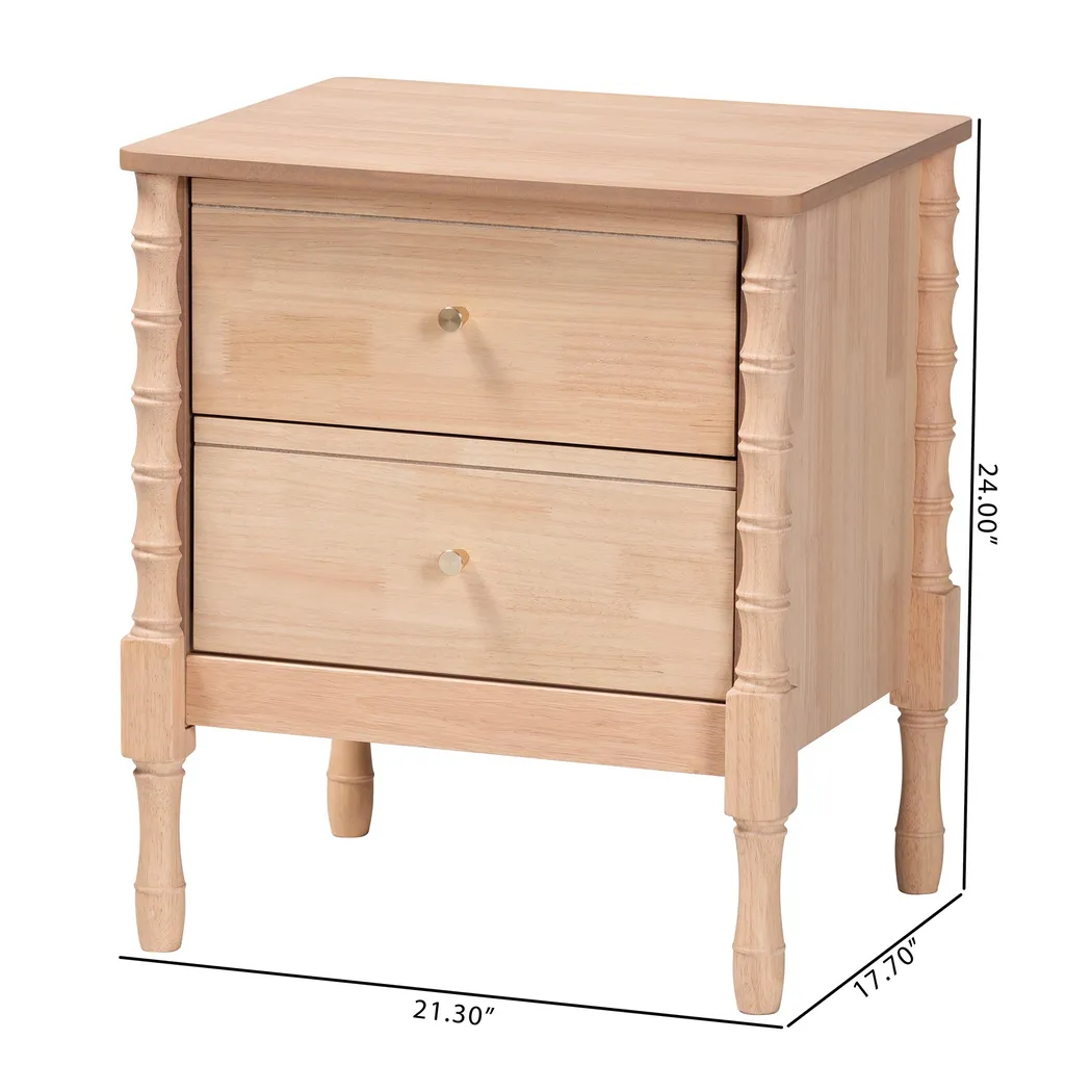 Niloya Light Brown Nightstand - Thumbnail - Image 6