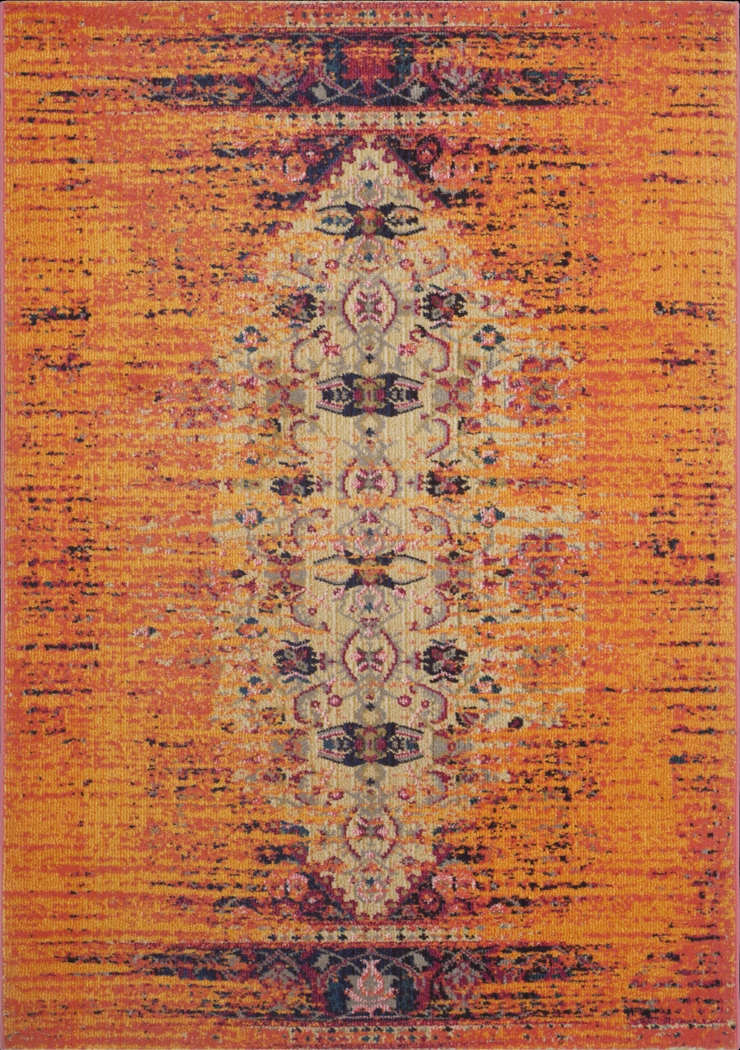 Nimah Orange 8' x 11' Rug - Thumbnail - Image 1
