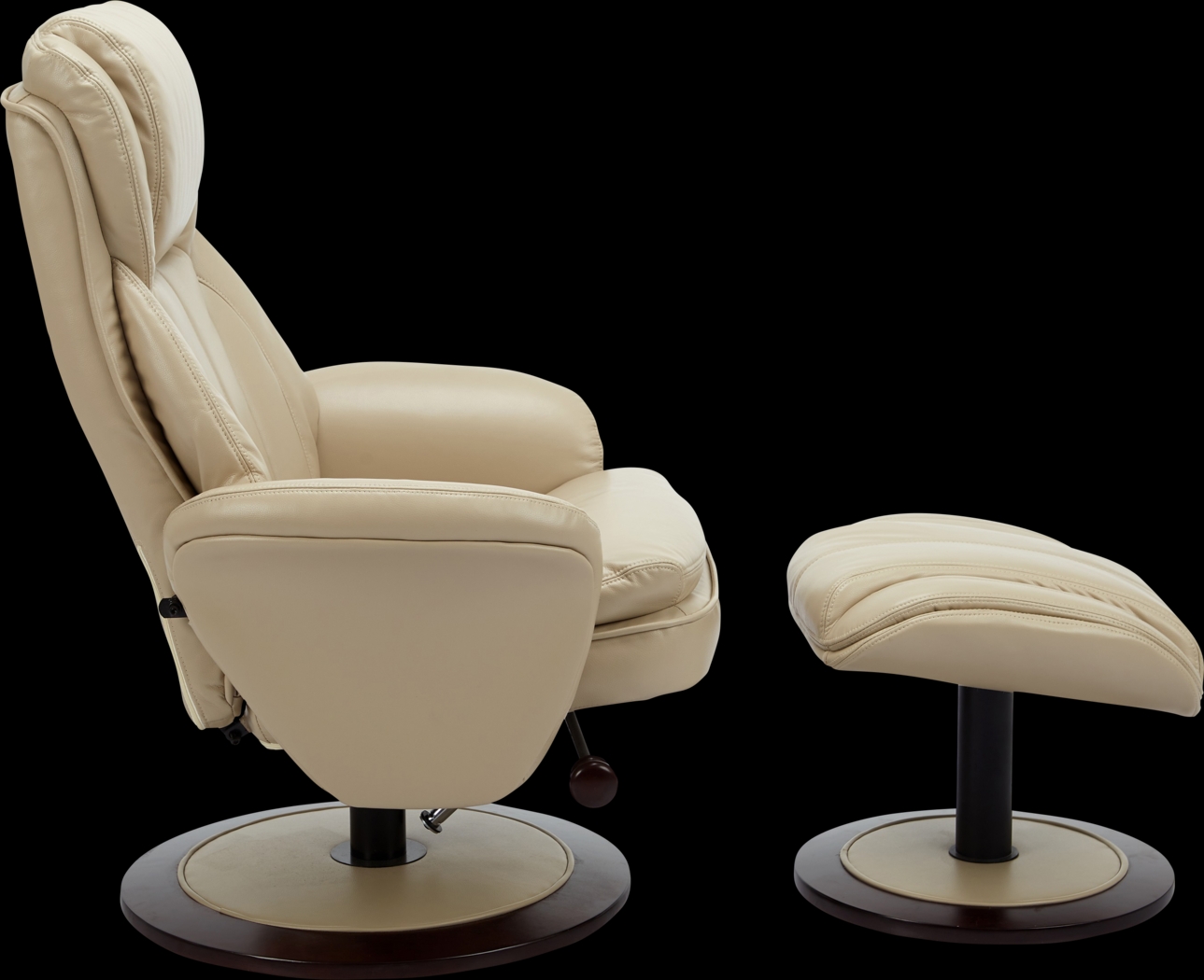 Nimblecreek Beige Recliner and Ottoman - Thumbnail - Image 4