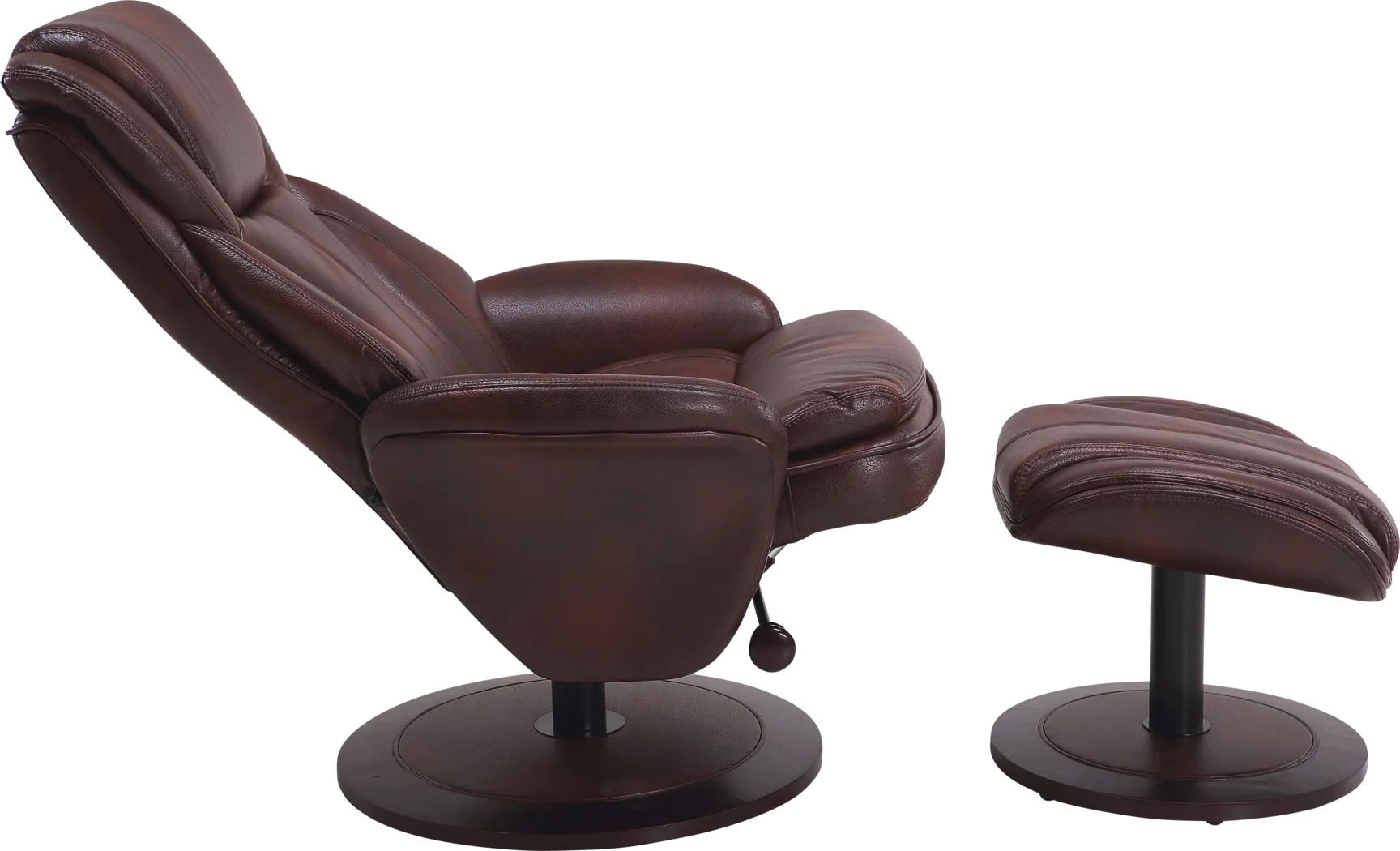 Nimblecreek Brown Recliner and Ottoman - Thumbnail - Image 2