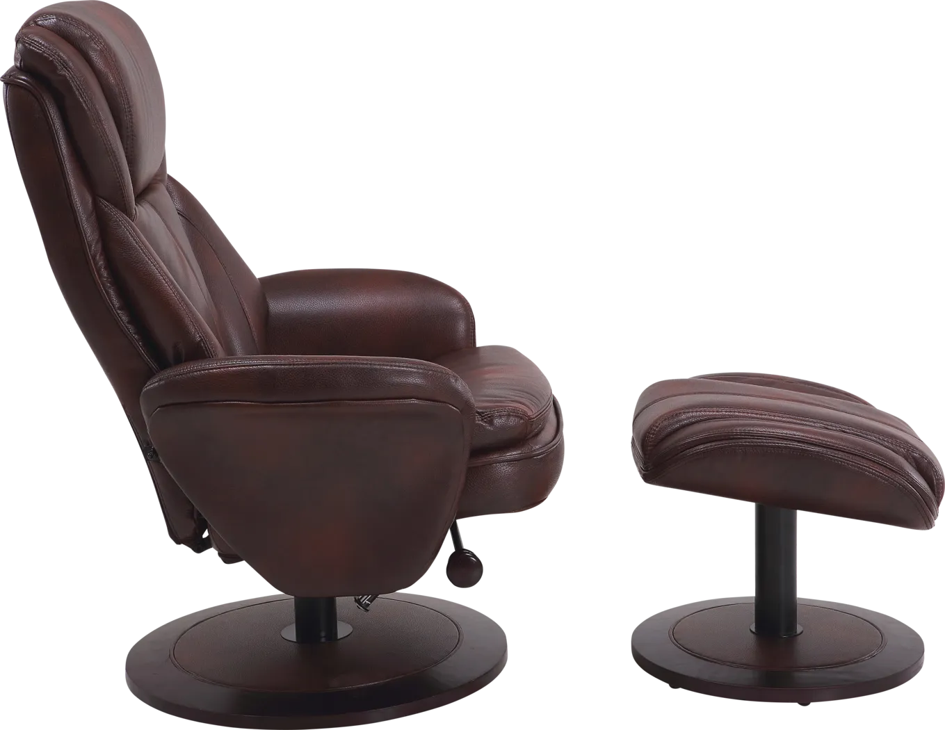 Nimblecreek Brown Recliner and Ottoman - Thumbnail - Image 3