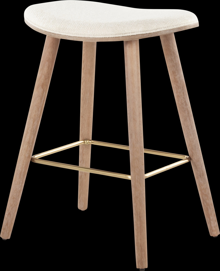 Nimblewill Beige Counter Height Stool, Set of 2 - Thumbnail - Image 4