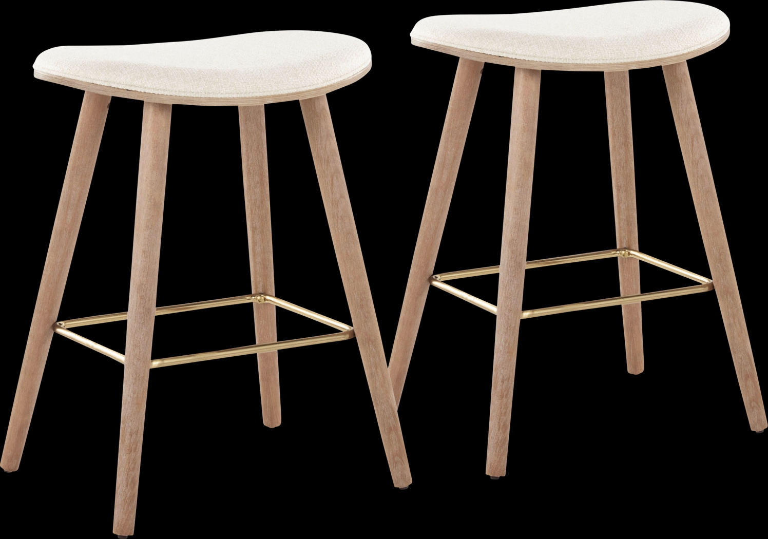 Nimblewill Beige Counter Height Stool, Set of 2 - Thumbnail - Image 1