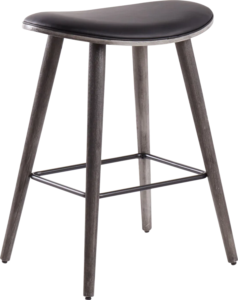 Nimblewill Black Counter Height Stool, Set of 2 - Thumbnail - Image 2