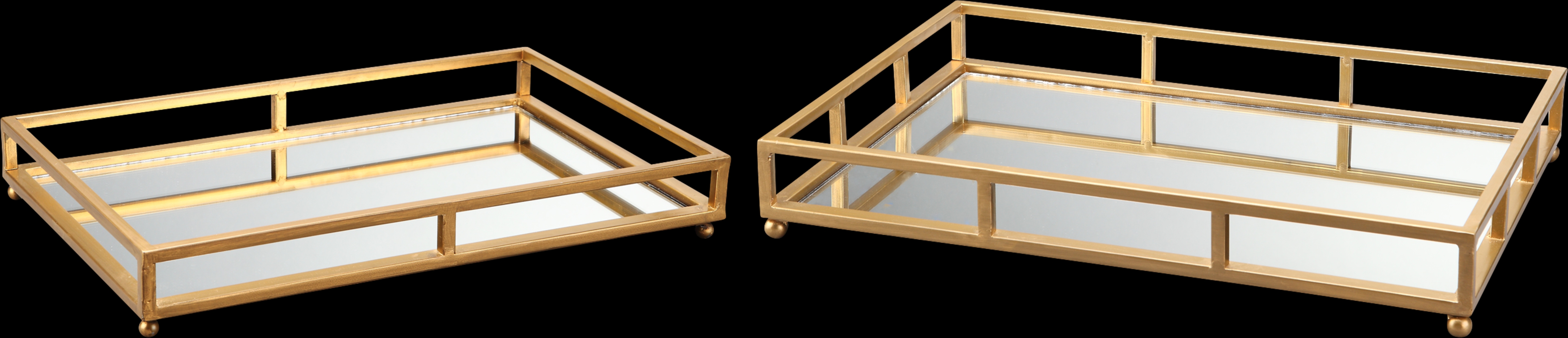 Nimitz Gold Trays Set of 2 - Thumbnail - Image 1