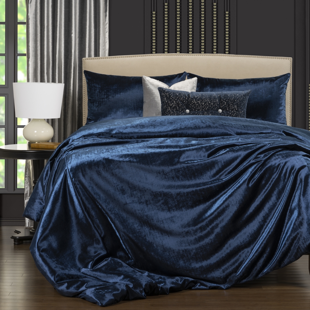 Nimue Blue 6pc Queen Duvet Cover Set - Thumbnail - Image 2