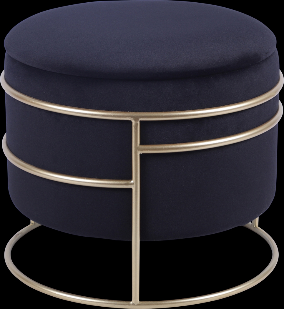 Niora Black Storage Ottoman - Thumbnail - Image 1