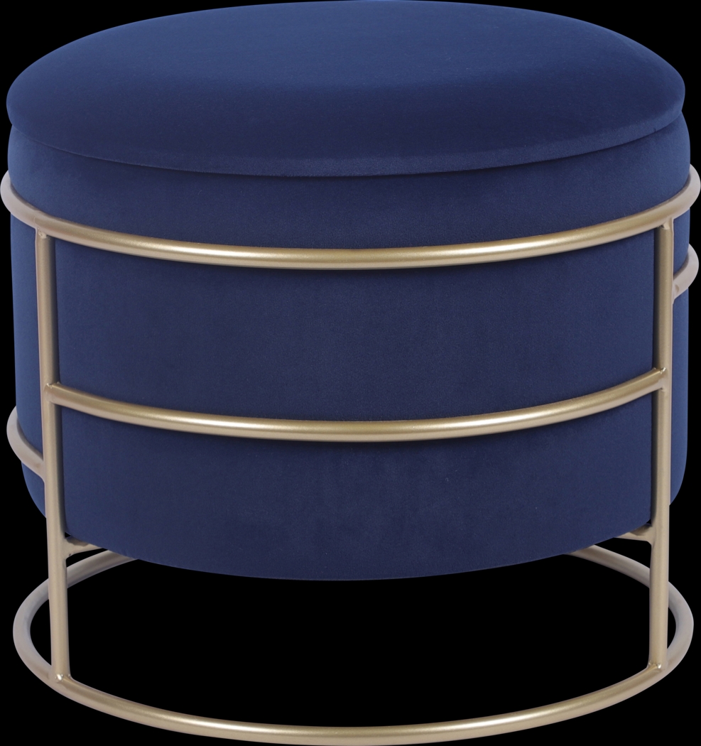 Niora Navy Storage Ottoman - Thumbnail - Image 6