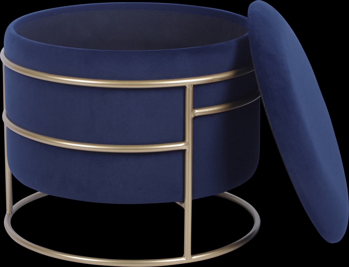 Niora Navy Storage Ottoman - Thumbnail - Image 7