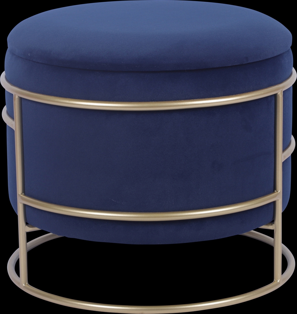 Niora Navy Storage Ottoman - Thumbnail - Image 8