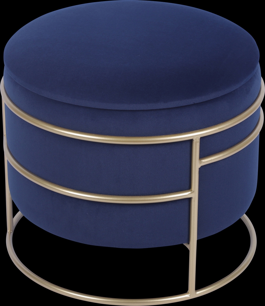 Niora Navy Storage Ottoman - Thumbnail - Image 9