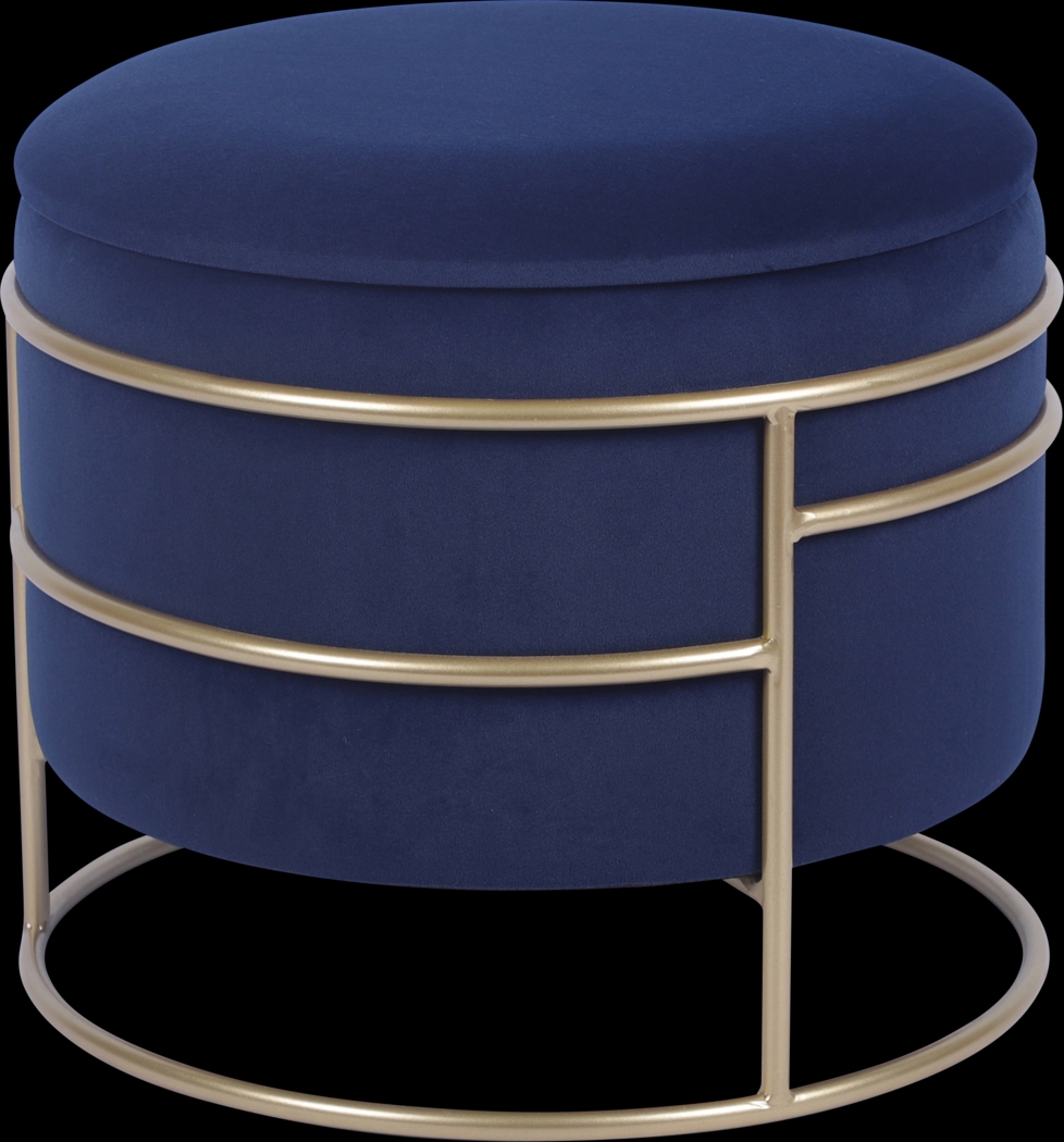 Niora Navy Storage Ottoman - Thumbnail - Image 1