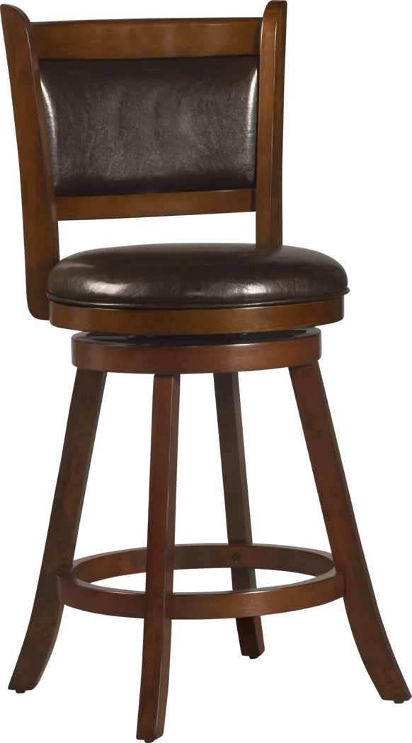 Nipomo Brown Swivel Counter Height Stool - Thumbnail - Image 1