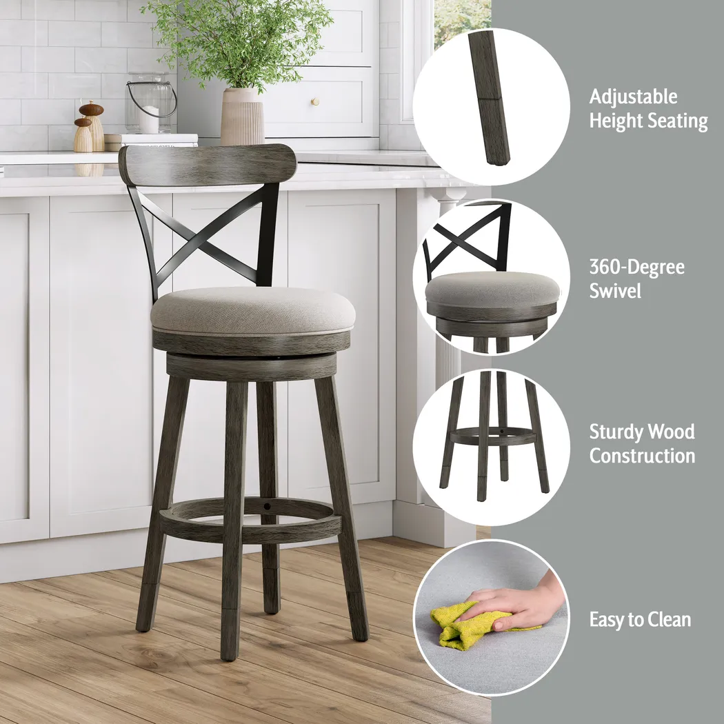 Nitin Gray Adjustable Stool - Thumbnail - Image 25