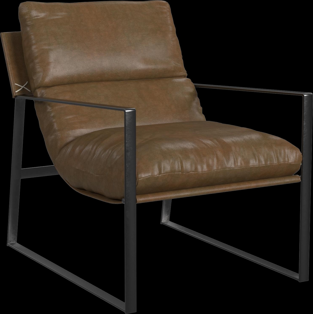 Nixa Brown Accent Chair - Thumbnail - Image 1