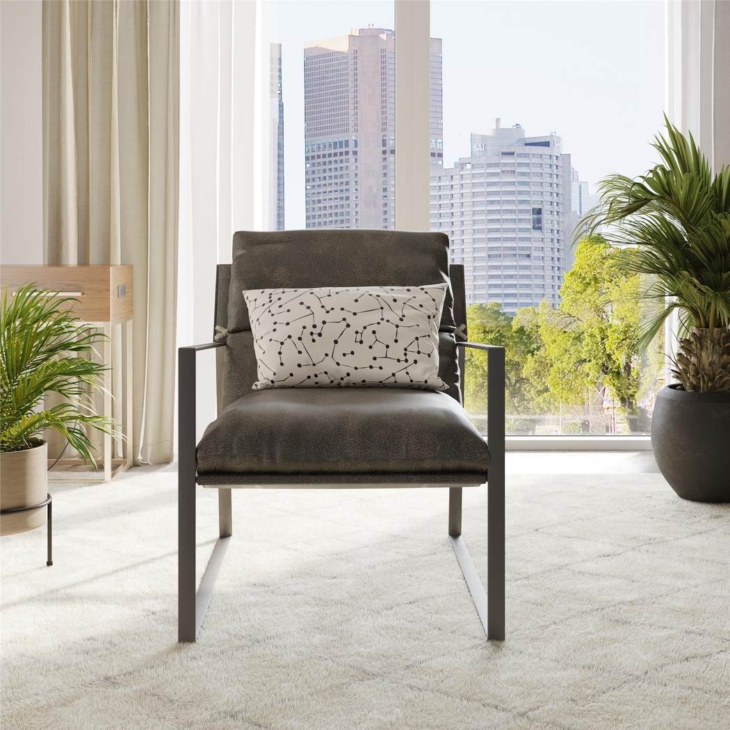 Nixa Espresso Accent Chair - Thumbnail - Image 3