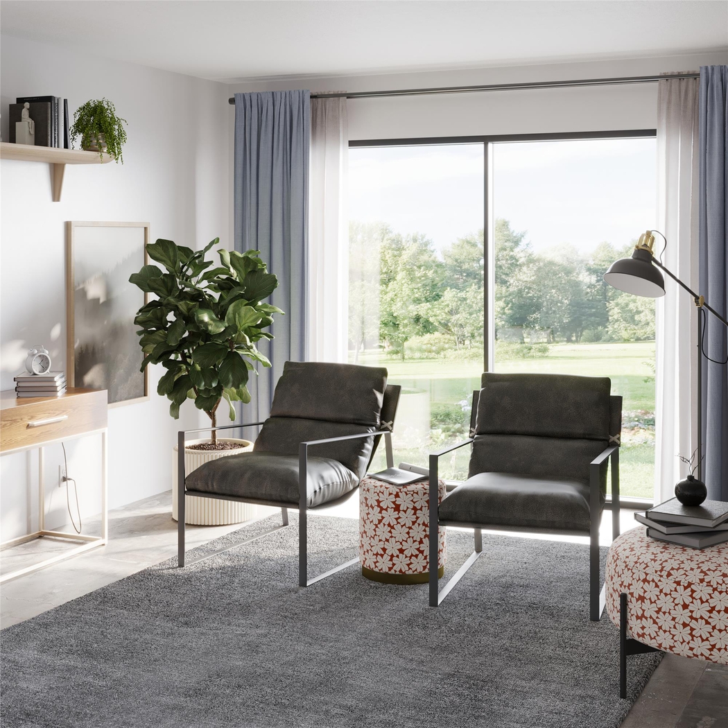 Nixa Espresso Accent Chair - Thumbnail - Image 4