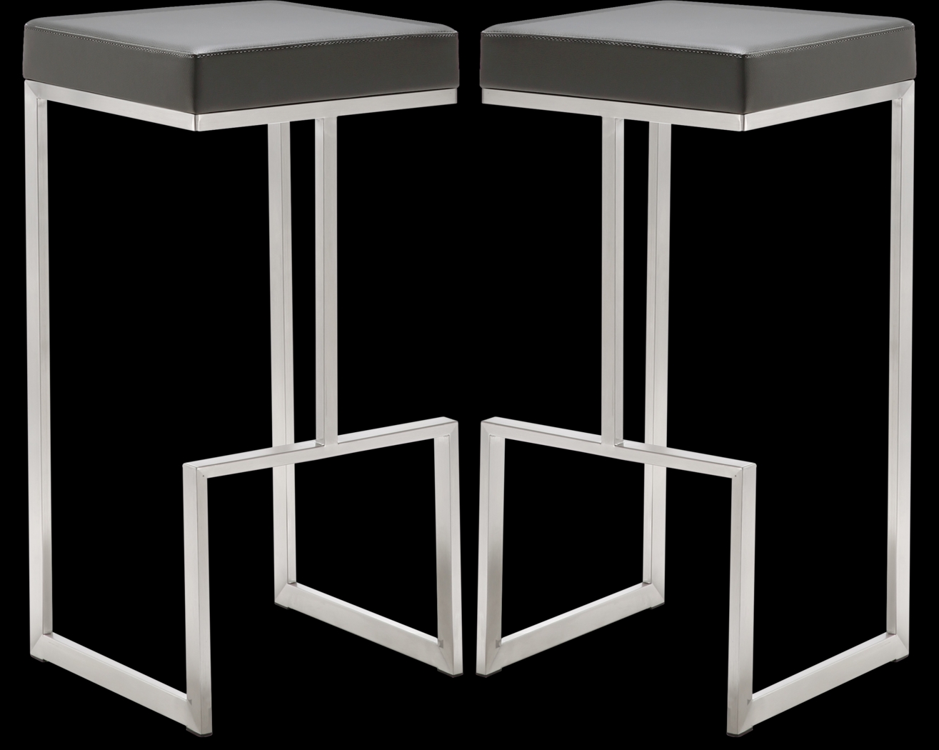 Niza Gray Barstsools (Set of 2) - Thumbnail - Image 1