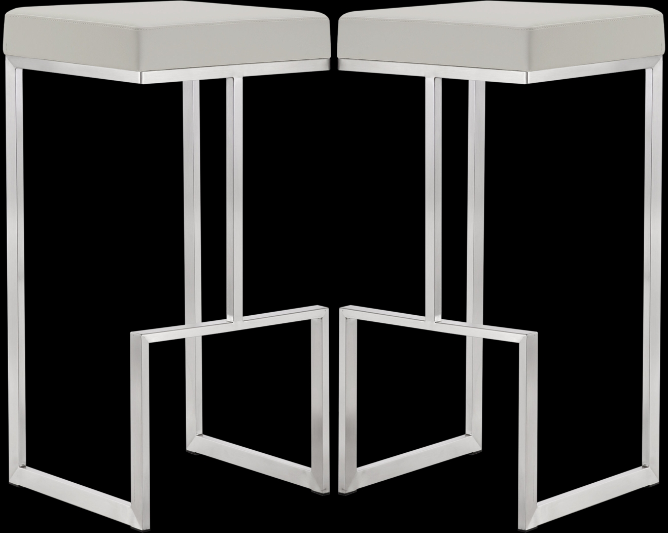 Niza Light Gray Barstools (Set of 2) - Thumbnail - Image 1