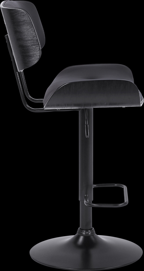 Nizar Black Adjustable Swivel Barstool - Thumbnail - Image 4