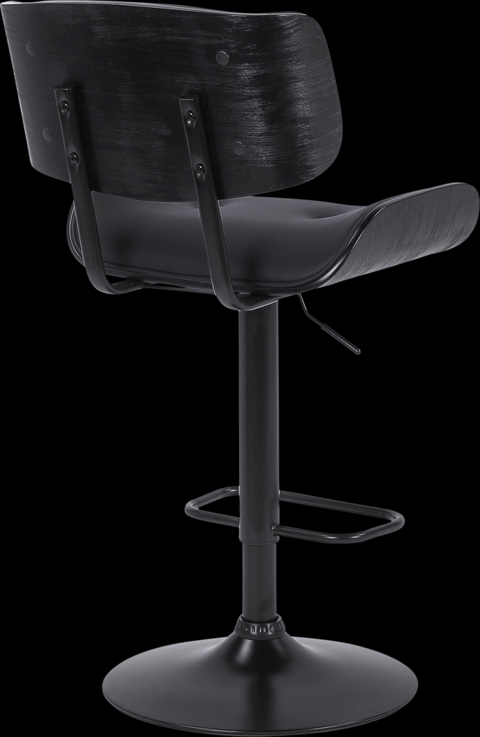 Nizar Black Adjustable Swivel Barstool - Thumbnail - Image 5