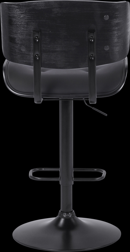 Nizar Black Adjustable Swivel Barstool - Thumbnail - Image 6