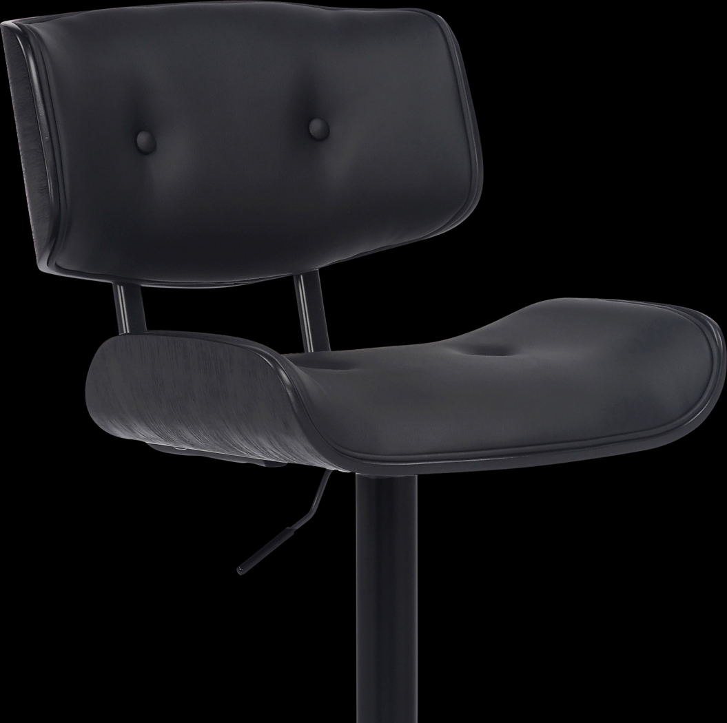 Nizar Black Adjustable Swivel Barstool - Thumbnail - Image 7