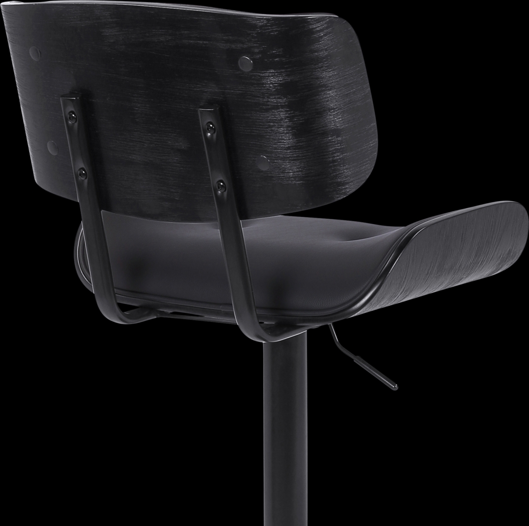 Nizar Black Adjustable Swivel Barstool - Thumbnail - Image 8