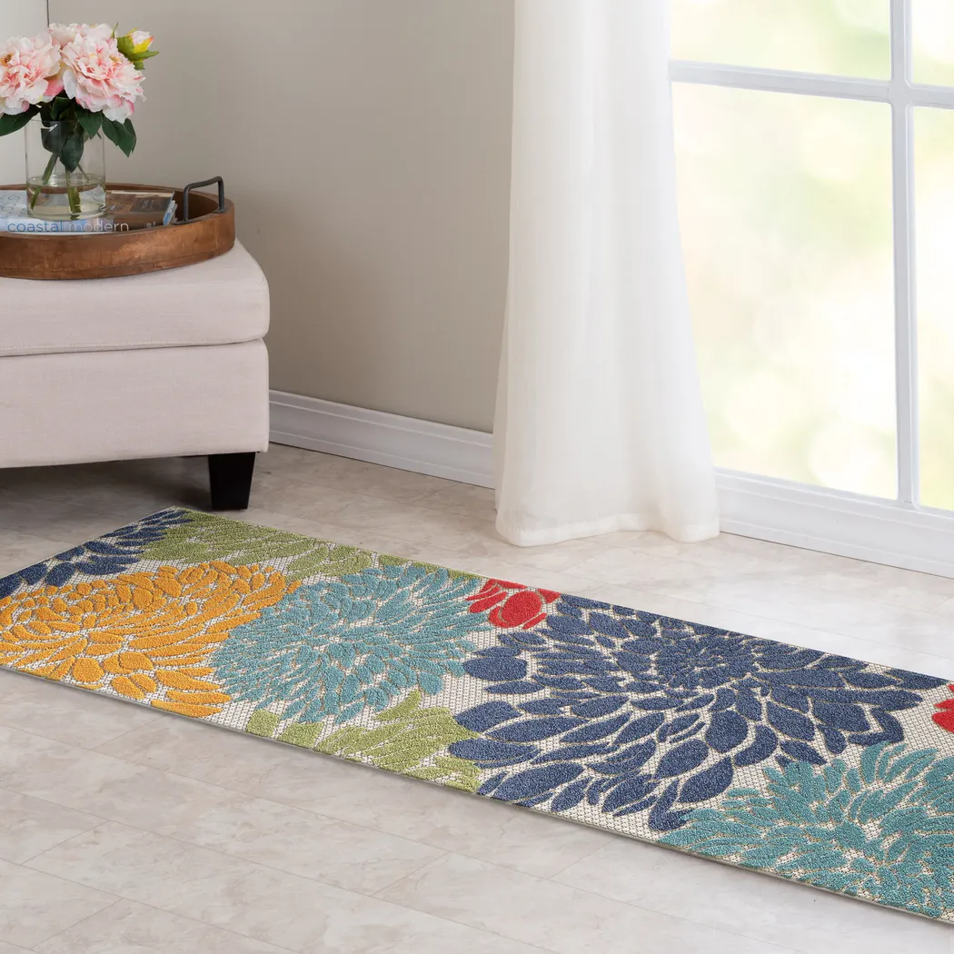 Nizsm Multi 2'2 x 7'6 Indoor/Outdoor Runner - Thumbnail - Image 2