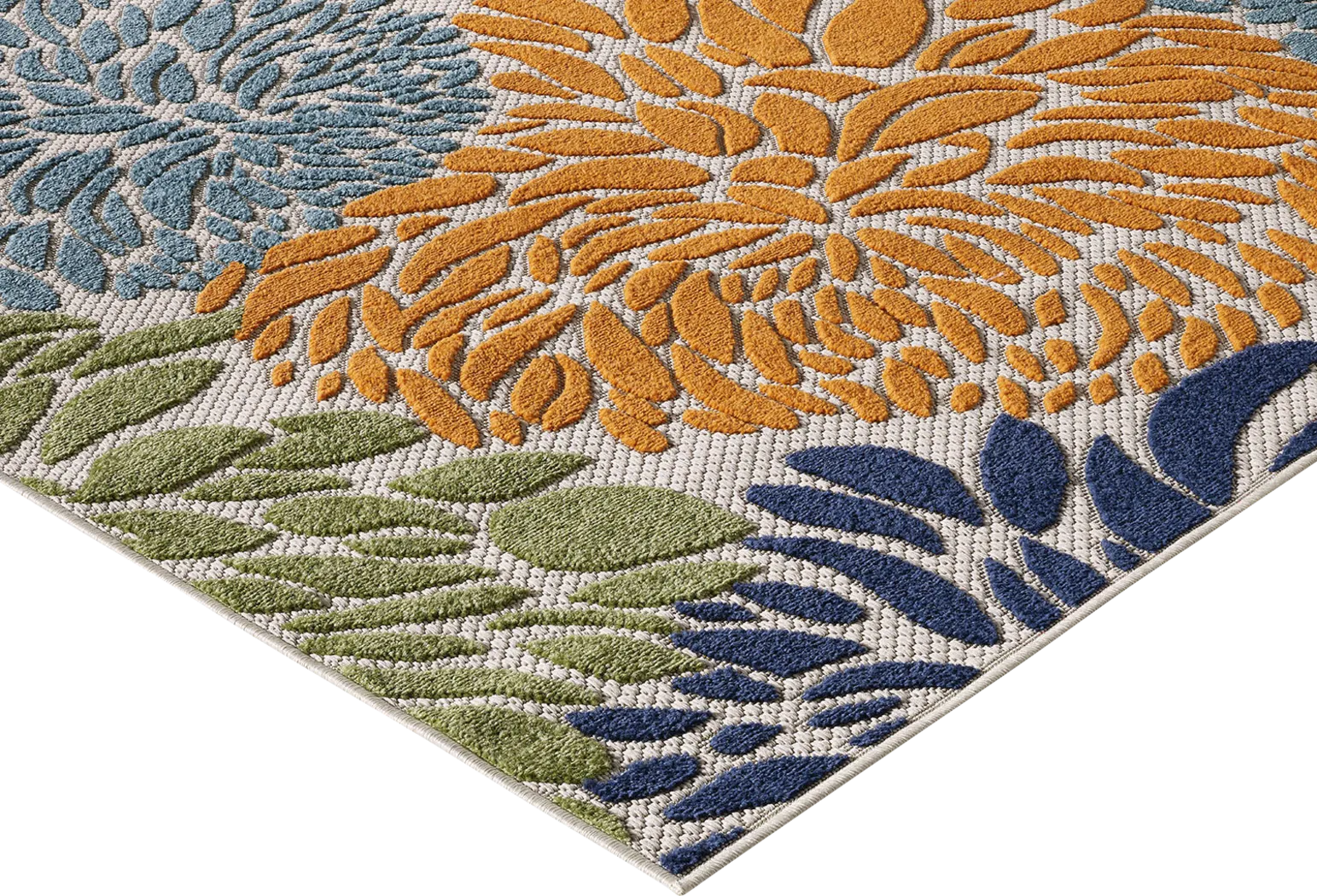 Nizsm Multi 2'2 x 7'6 Indoor/Outdoor Runner - Thumbnail - Image 4