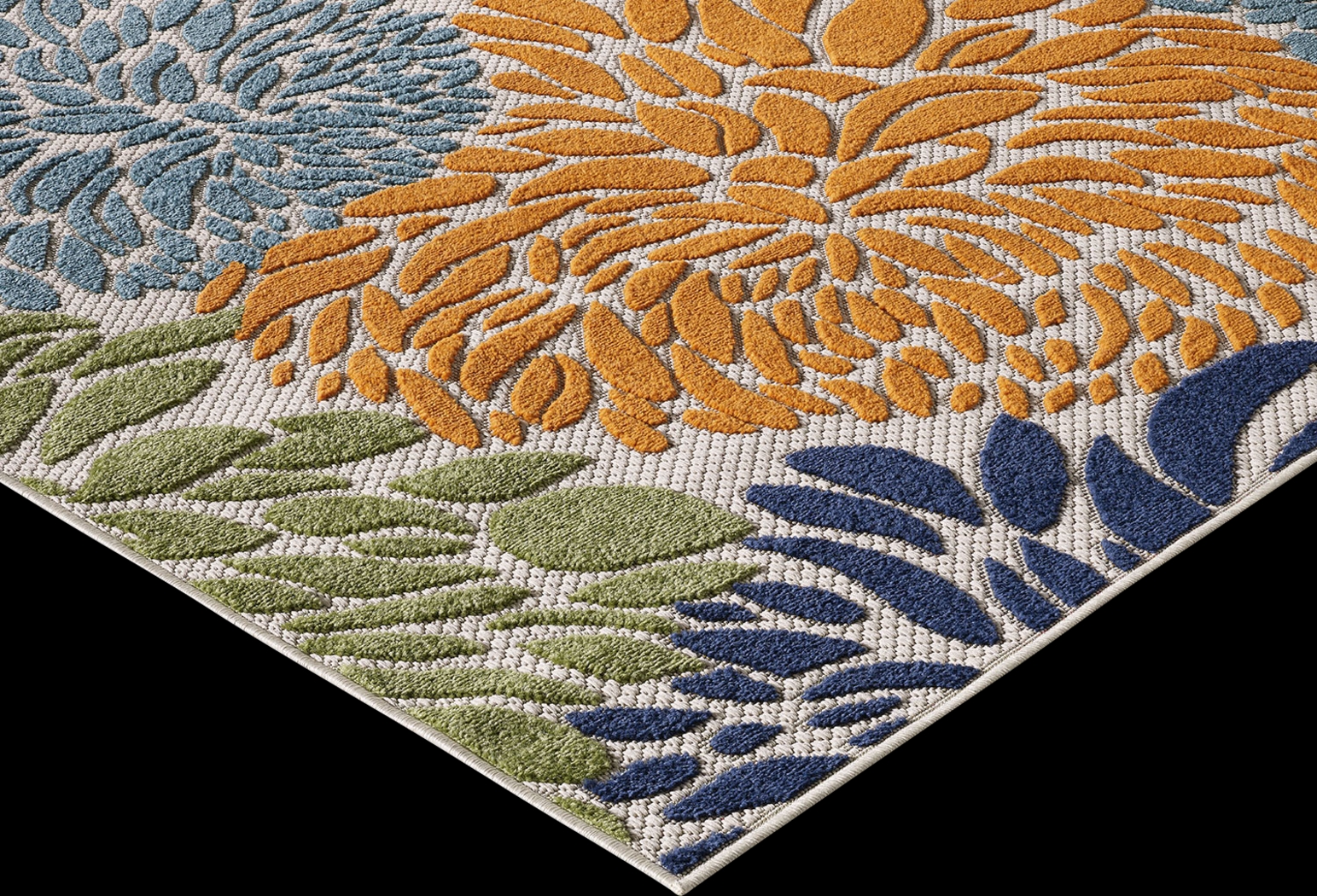 Nizsm Multi 5'3 x 7' Indoor/Outdoor Rug - Thumbnail - Image 4