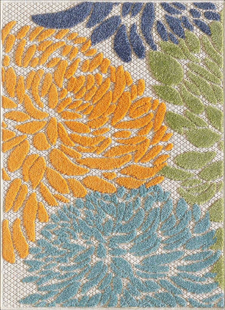 Nizsm Multi 5'3 x 7' Indoor/Outdoor Rug - Thumbnail - Image 9