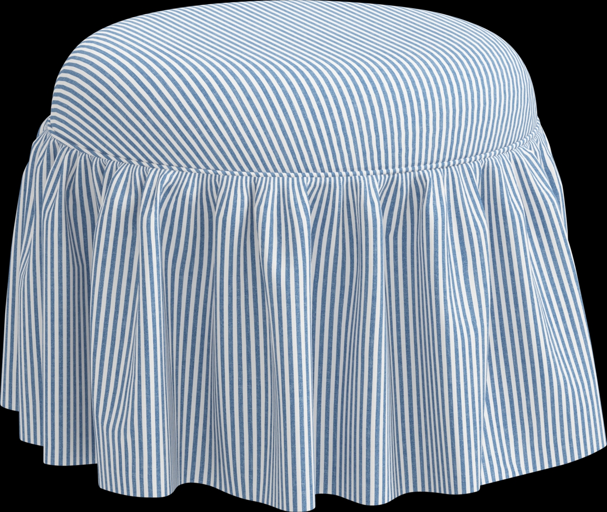 Nkosi Blue Ottoman - Thumbnail - Image 1