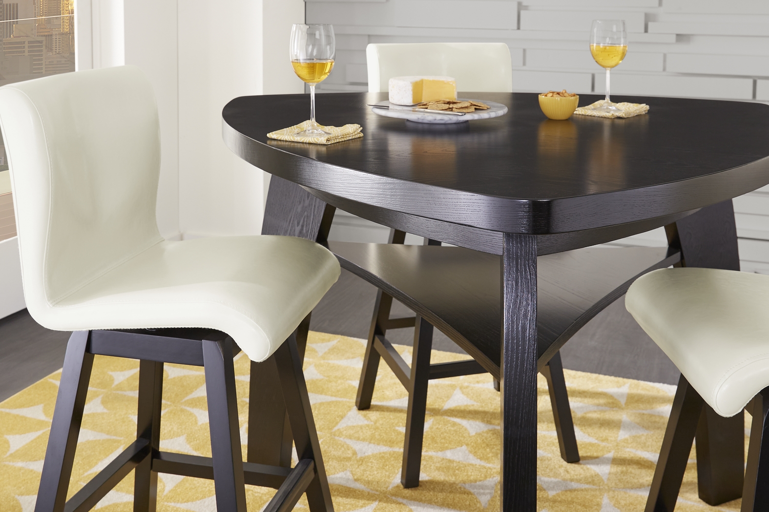 Noah Chocolate Bar Height Dining Table - Thumbnail - Image 2