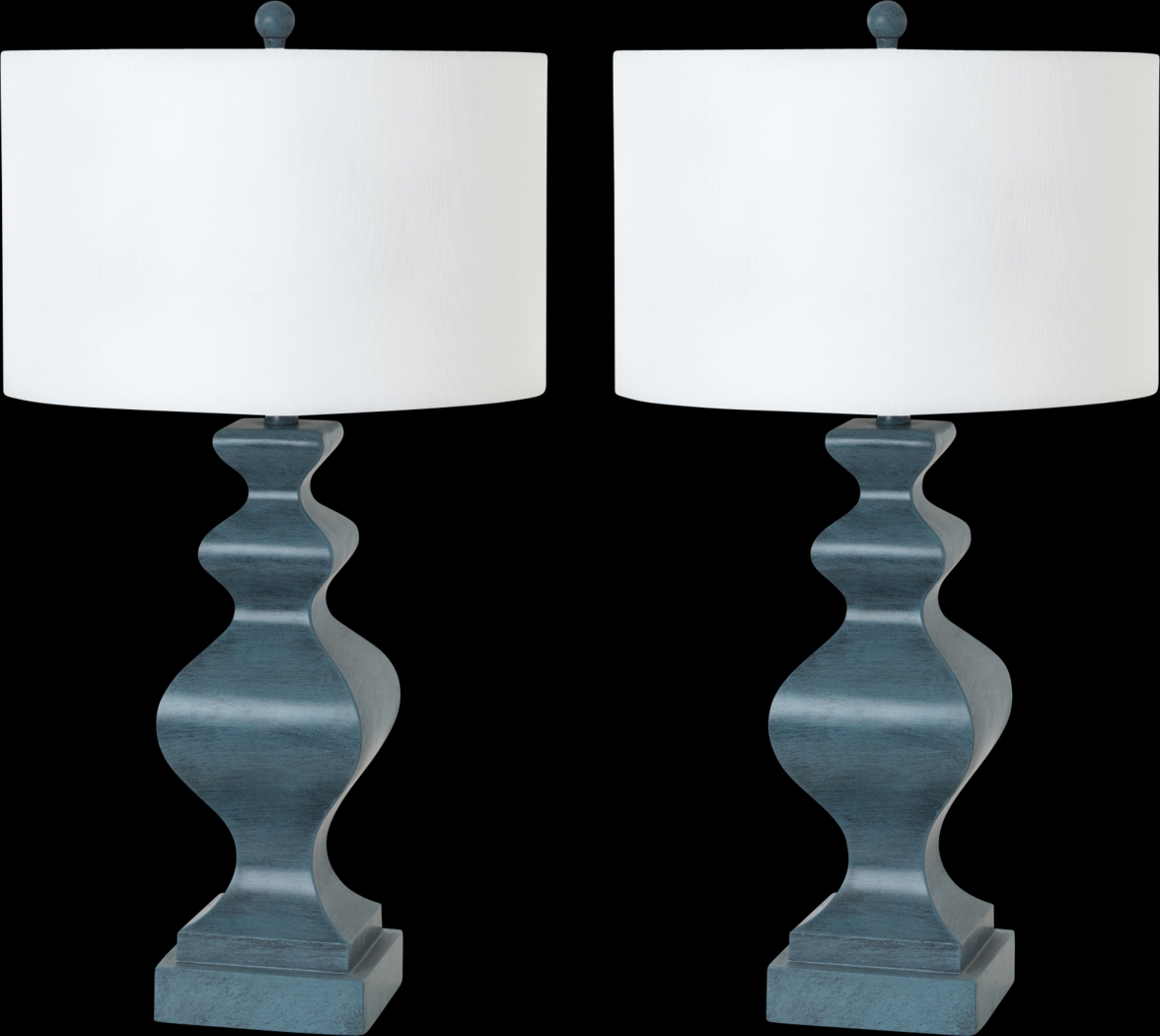 Noakes Bay Blue Table Lamps, Set of 2 - Thumbnail - Image 1