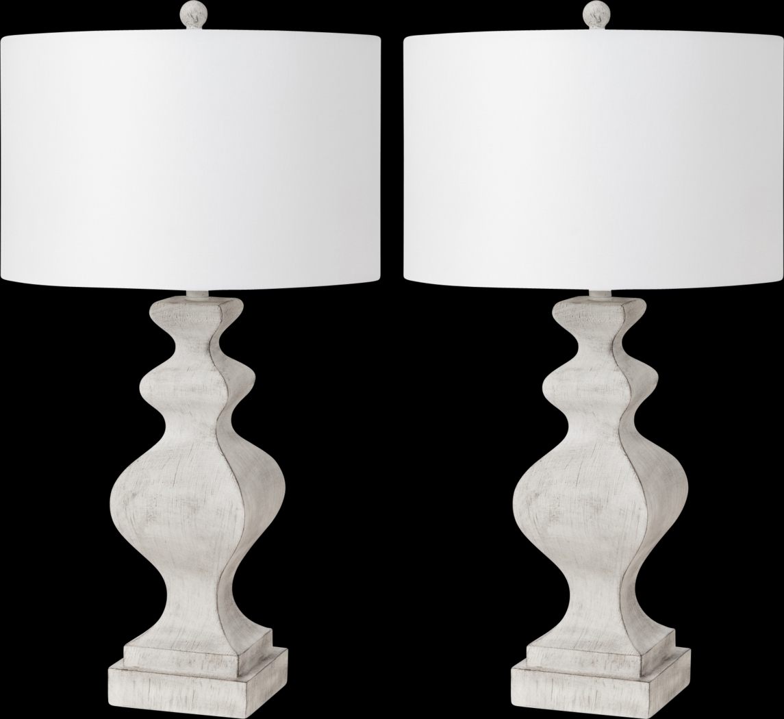 Noakes Bay White Lamp, Set of 2 - Thumbnail - Image 1