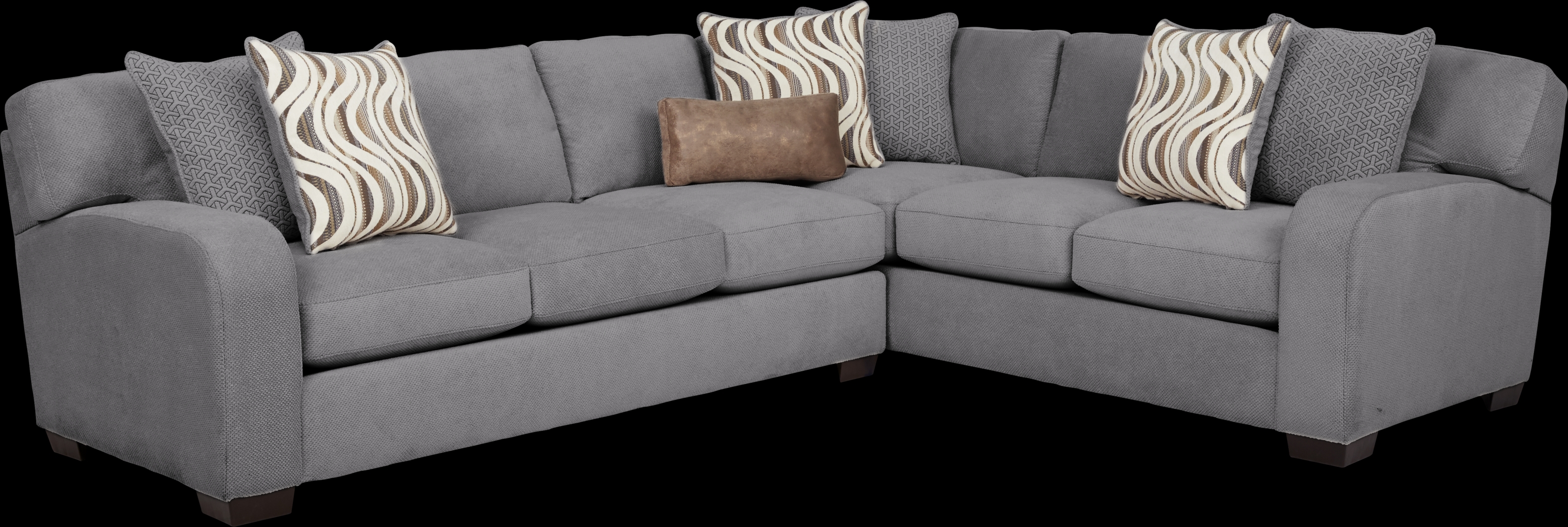 Nob Hill Gray 2 Pc Sectional - Thumbnail - Image 1