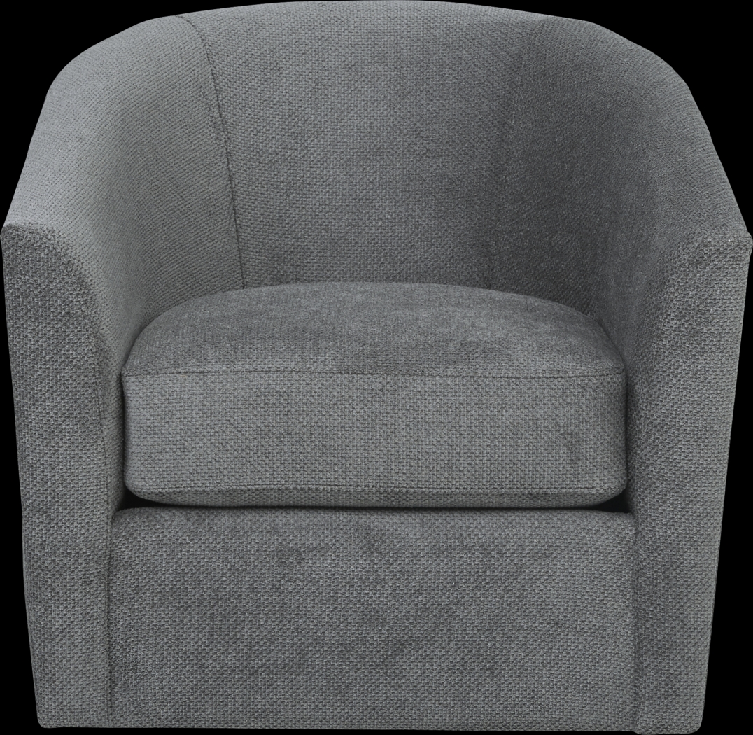 Nob Hill Gray Swivel Chair - Thumbnail - Image 2