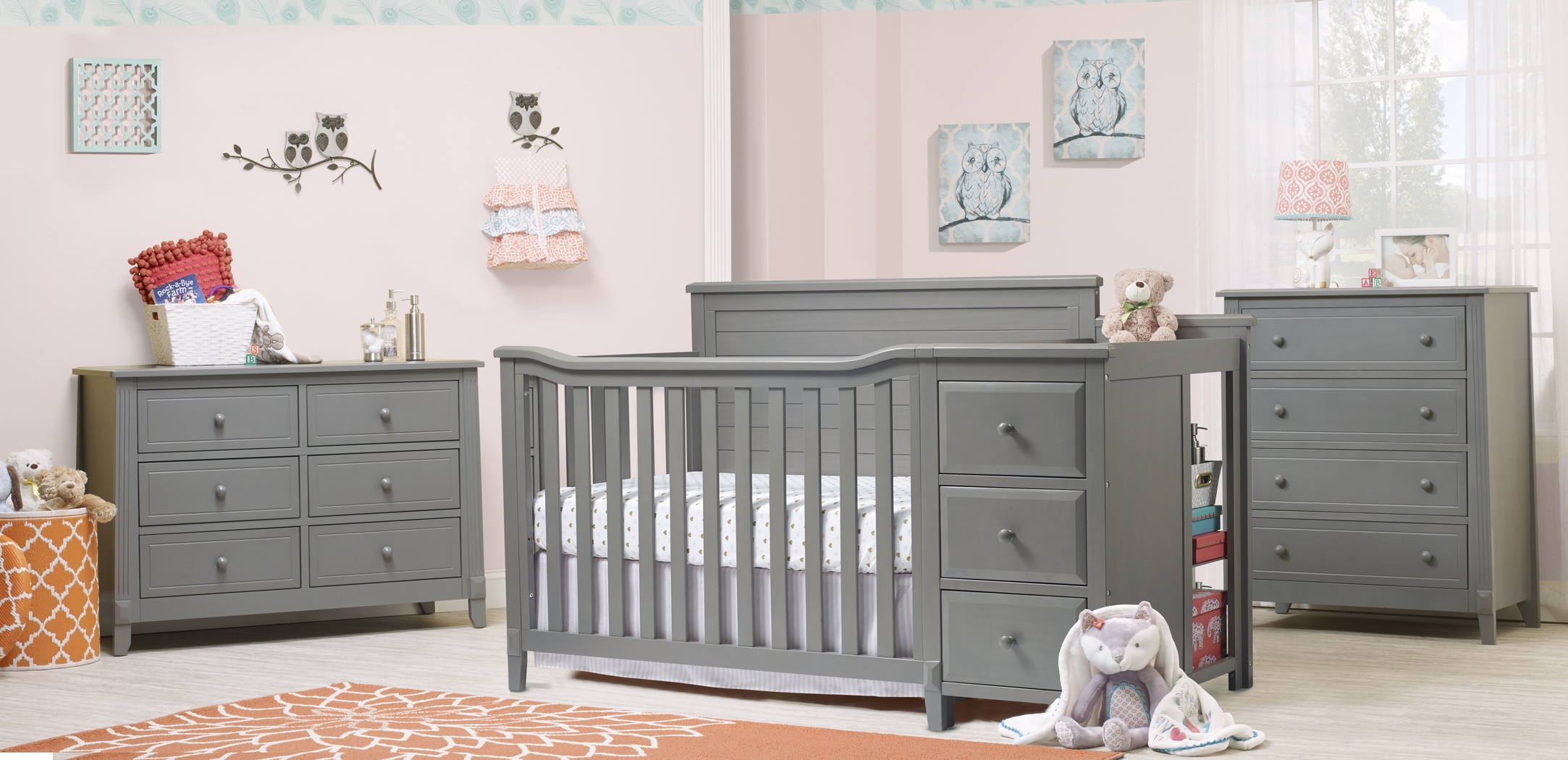 Noelia Gray Crib with Changer - Thumbnail - Image 2