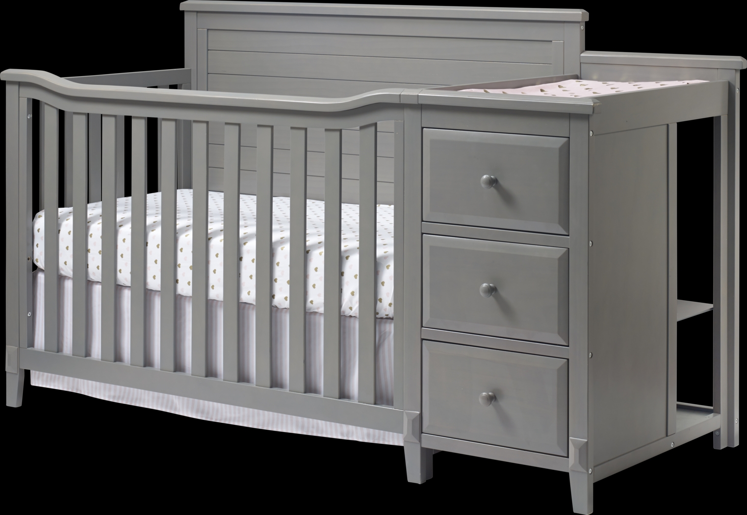 Noelia Gray Crib with Changer - Thumbnail - Image 1