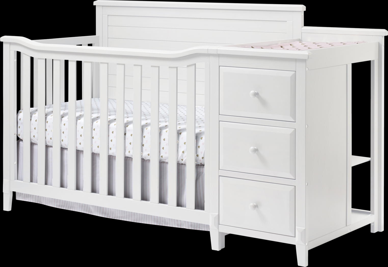Noelia White Crib with Changer - Thumbnail - Image 1