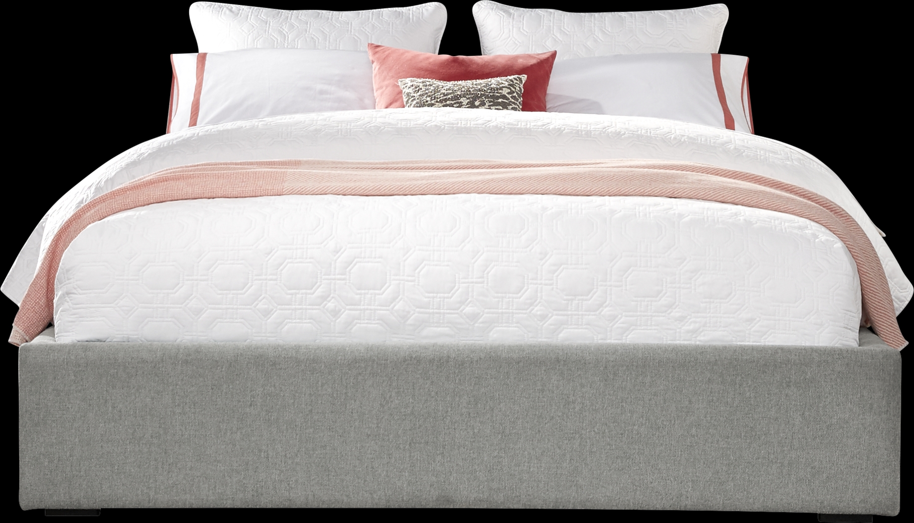 Noelle Gray 5 Pc Queen Upholstered Wall Bed - Thumbnail - Image 2