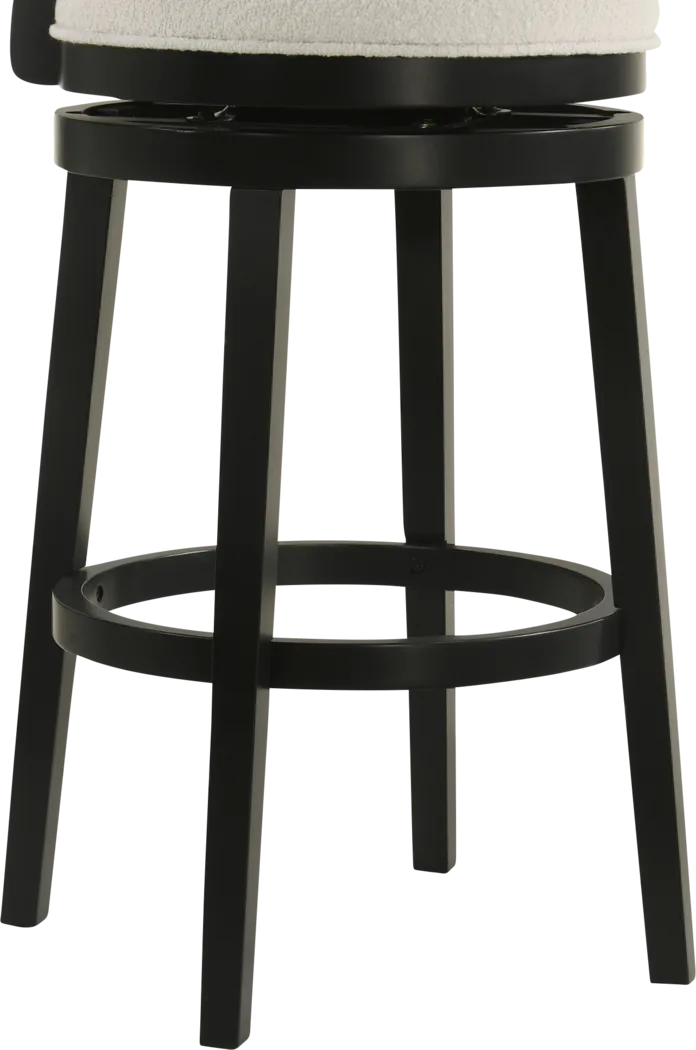 Ridgemark White Swivel Barstool - Thumbnail - Image 7