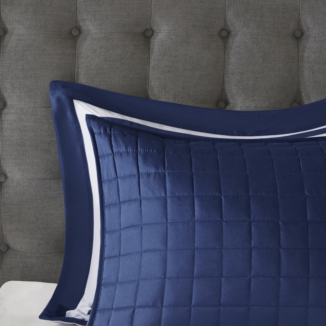 Noemy Navy 8 Pc King Coverlet Set - Thumbnail - Image 11