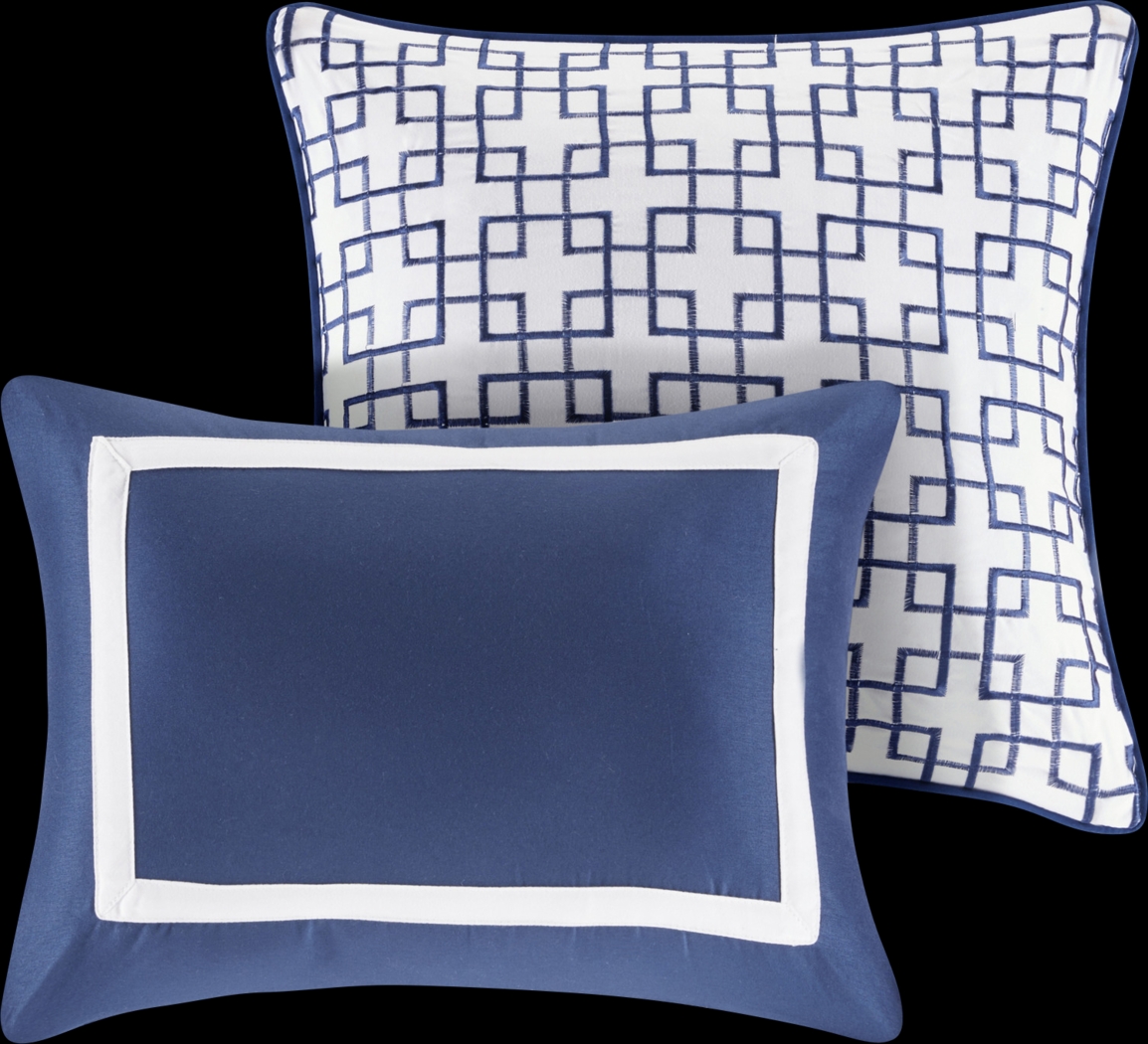 Noemy Navy 8 Pc King Coverlet Set - Thumbnail - Image 15