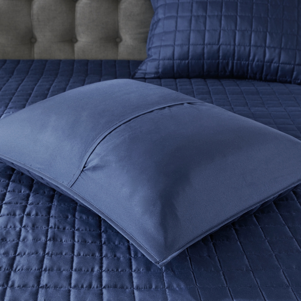Noemy Navy 8 Pc Queen Coverlet Set - Thumbnail - Image 12